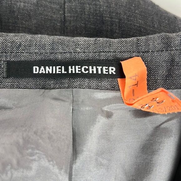DANIEL HECHTER Paris Linen Blazer Suit Jacket Double Vents Single Breasted - Picture 10 of 12